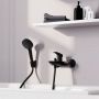 Hansgrohe Logis bateria wannowo-prysznicowa ścienna czarny mat 71400670 zdj.3