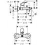 Hansgrohe Logis bateria wannowo-prysznicowa ścienna czarny mat 71400670 zdj.2