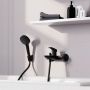 Hansgrohe Logis bateria wannowo-prysznicowa ścienna czarny mat 71401670 zdj.3