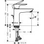 Hansgrohe Talis E 71713340 bateria umywalkowa stojąca czarna zdj.2