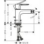 Hansgrohe Rebris S 72212670 bateria bidetowa stojąca czarna zdj.2