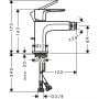 Hansgrohe Rebris E 72213670 bateria bidetowa stojąca czarna zdj.2
