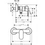 Hansgrohe Rebris S 72640670 bateria prysznicowa ścienna czarna zdj.2