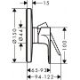 Hansgrohe Rebris S 72667670 bateria prysznicowa podtynkowa czarna zdj.2