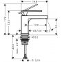 Hansgrohe Tecturis E zawór umywalkowy stojący czarna 73013670 zdj.2