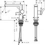 Hansgrohe Tecturis E 73023670 bateria umywalkowa stojąca czarna zdj.2