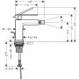Hansgrohe Tecturis E 73200140 bateria bidetowa stojąca zdj.2