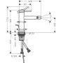 Hansgrohe Tecturis S 73201340 bateria bidetowa stojąca czarna zdj.2