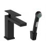 Hansgrohe Tecturis E 73210670 bateria umywalkowa ze słuchawką typu bidetta stojąca czarna zdj.1
