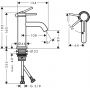 Hansgrohe Tecturis S 73301670 bateria umywalkowa stojąca czarna zdj.2