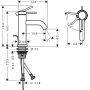 Hansgrohe Tecturis S 73302340 bateria umywalkowa stojąca czarna zdj.2