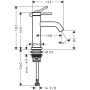Hansgrohe Tecturis S 73313340 zawór umywalkowy stojąca czarna zdj.2