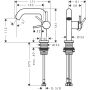 Hansgrohe Tecturis S 73321340 bateria umywalkowa stojąca grafit zdj.2