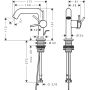 Hansgrohe Tecturis S 73323340 bateria umywalkowa stojąca czarna zdj.2