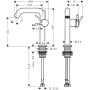 Hansgrohe Tecturis S 73341340 bateria umywalkowa stojąca czarna zdj.2