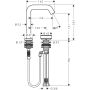 Hansgrohe Tecturis S 73353340 bateria umywalkowa stojąca czarna zdj.2