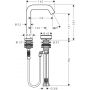 Hansgrohe Tecturis S 73353670 bateria umywalkowa stojąca czarna zdj.2