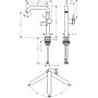 Hansgrohe Tecturis S 73360340 bateria umywalkowa stojąca czarna zdj.2