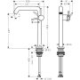 Hansgrohe Tecturis S 73370340 bateria umywalkowa stojąca czarna zdj.2