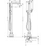 Hansgrohe Tecturis E 73445670 bateria wannowo-prysznicowa wolnostojąca czarna zdj.2