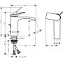 Hansgrohe Vivenis 75023670 bateria umywalkowa stojąca czarna zdj.2