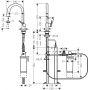 Hansgrohe Aqittura M91 76800800 bateria kuchenna z filtrem stojąca stal zdj.2