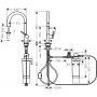 Hansgrohe Aqittura M91 76801800 bateria kuchenna z filtrem stojąca stal zdj.2