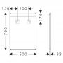 Hansgrohe Xarita Lite Q 54956700 lustro 50x70 cm prostokątne z oświetleniem biały zdj.2