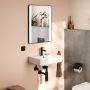 Hansgrohe Xarita Lite Q 54961670 lustro 50x70 cm prostokątne z oświetleniem czarny zdj.3