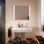 Hansgrohe Xarita Lite Q 54963700 lustro 80x70 cm prostokątne z oświetleniem biały zdj.4
