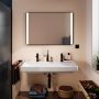 Hansgrohe Xarita Lite Q 54964670 lustro 100x70 cm prostokątne z oświetleniem czarny zdj.3