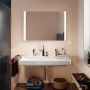 Hansgrohe Xarita Lite Q 54964700 lustro 100x70 cm prostokątne z oświetleniem biały zdj.4