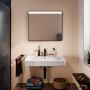 Hansgrohe Xarita Lite Q 54971670 lustro 80x70 cm prostokątne z oświetleniem czarny zdj.3