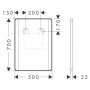 Hansgrohe Xarita Lite Q 54974670 lustro 50x70 cm prostokątne z oświetleniem czarny zdj.2