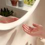 Hansgrohe Xarita Lite S 54980700 lustro 90x90 cm okrągłe z oświetleniem biały zdj.3
