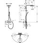 Hansgrohe Pulsify S Puro 24222670 zestaw prysznicowy ścienny termostatyczny z deszczownicą czarny zdj.2