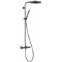 Hansgrohe Pulsify S Puro 24223340 zestaw prysznicowy ścienny termostatyczny z deszczownicą chrom-czarny zdj.1