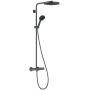 Hansgrohe Pulsify S 24236340 zestaw prysznicowy ścienny termostatyczny z deszczownicą chrom-czarny zdj.1