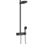 Hansgrohe Pulsify S 24240670 zestaw prysznicowy ścienny termostatyczny z deszczownicą czarny zdj.1