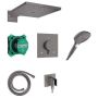 Hansgrohe Raindance E 24623340 zestaw prysznicowy podtynkowy termostatyczny z deszczownicą czarny zdj.1