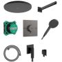 Hansgrohe Raindance Alive S 24630340 zestaw prysznicowy podtynkowy termostatyczny z deszczownicą czarny zdj.1