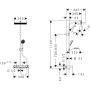 Hansgrohe Activera Q 28648670 zestaw prysznicowy ścienny termostatyczny z deszczownicą czarny zdj.2