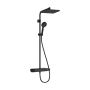 Hansgrohe Activera Q 28649670 zestaw prysznicowy ścienny termostatyczny z deszczownicą czarny zdj.1