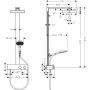 Hansgrohe Rainfinity ShowerTablet zestaw prysznicowy ścienny termostatyczny EcoSmart czarny mat 28742670 zdj.2