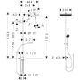 Hansgrohe Activera Q 28757000 zestaw prysznicowy ścienny z deszczownicą chrom zdj.2