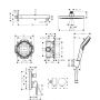 Hansgrohe Vernis Blend 88001997 zestaw prysznicowy podtynkowy z deszczownicą chrom zdj.2