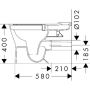 Hansgrohe EluPura Original Q 60135450 miska wc stojąca bez kołnierza biały połysk zdj.2