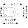 Hansgrohe EluPura Original S 61178450 miska wc wisząca bez kołnierza biały połysk zdj.2