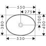 Hansgrohe Xuniva D 60165450 umywalka 55x40 cm owalna nablatowa biała zdj.2