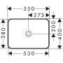 Hansgrohe Xuniva Q 60168450 umywalka 55x40 cm prostokątna nablatowa biała zdj.2